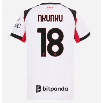 Billige Fotballdrakt AC Milan Christopher Nkunku #18 Replika Bortedrakt Dame 2025-26 Kortermet